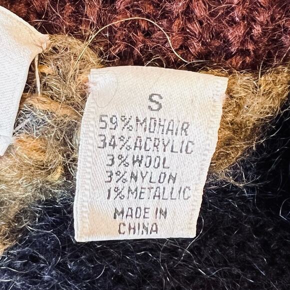 Ellen Tracy Women’s Sz S VTG Navy Mohair Cardigan Sweater 90s Oversized Knit - Picture 10 of 10